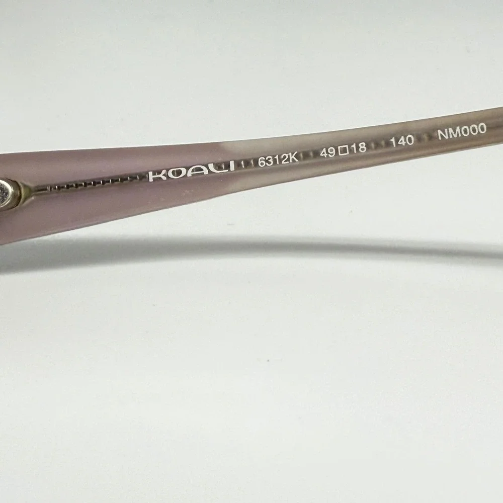 Morel Koali 6312K Black Mauve Rectangular Semi-Rimless Eyeglass Frames 49-18-140